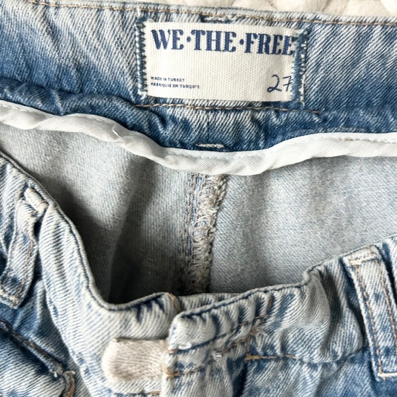 Free People We The Free Lotus Balloon Wide Leg Jeans Light Wash Size 27 - Picture 7 of 8